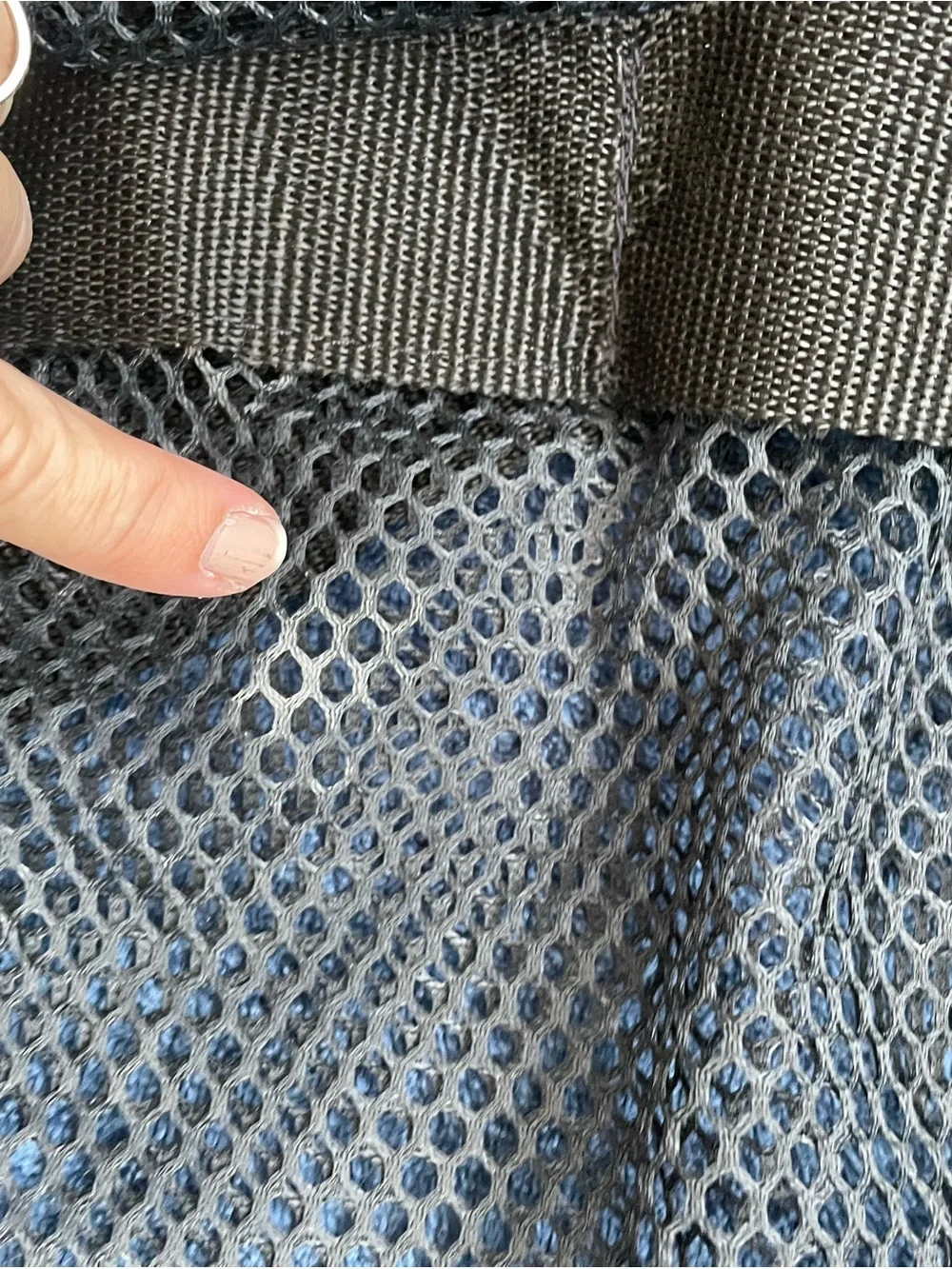 Black Mesh Carry Bag - beach dive pool laundry Tote 21” x 30”